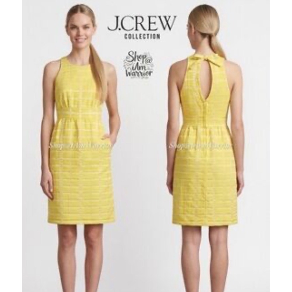 J.Crew yellow sz 0 silk/cotton Retro feel coquette Madmen prep sleeveless dress